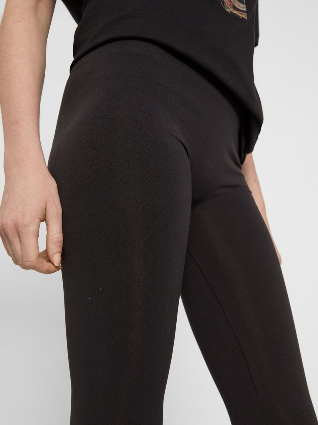 Ensfarvede Leggings