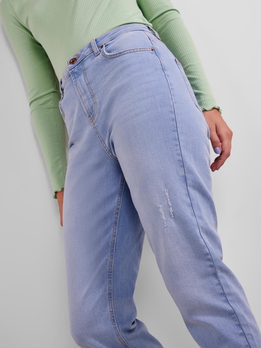 Pcleah High Waist MOM Jeans